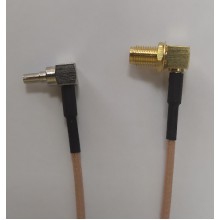 Пигтейл  CRC9-SMA (female) (угловой) - 15 см - кабельная сборка